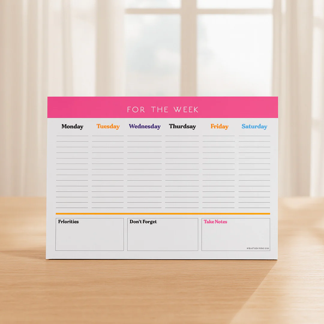 The Art Loom Classic Pink A4 Weekly Planner - Image 6