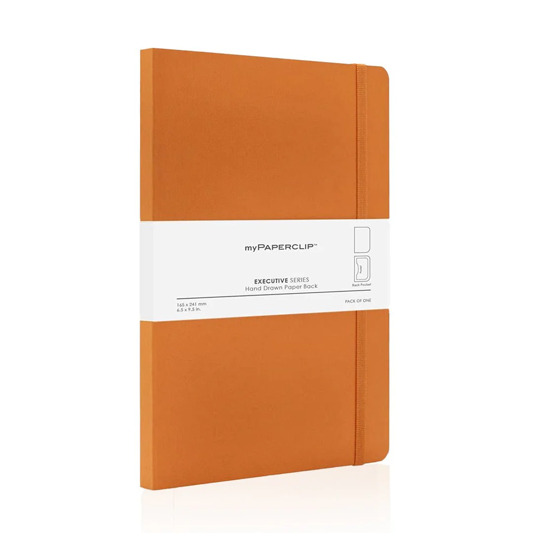 myPaperclip Executive Series Hand Drawn Paper Back A5 Plain Notebook - Image 14