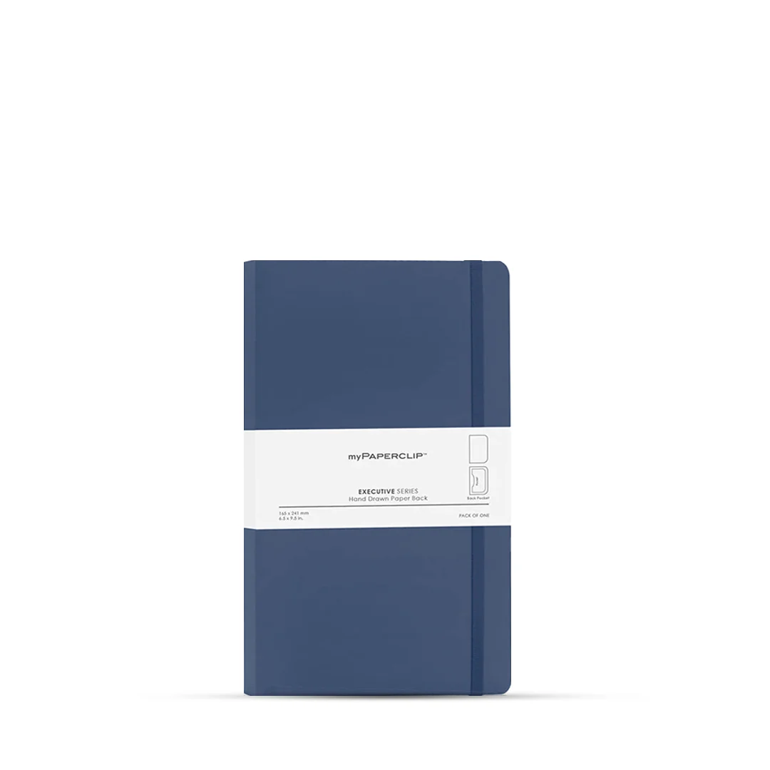 myPaperclip Executive Series Hand Drawn Paper Back A5 Plain Notebook - Image 19