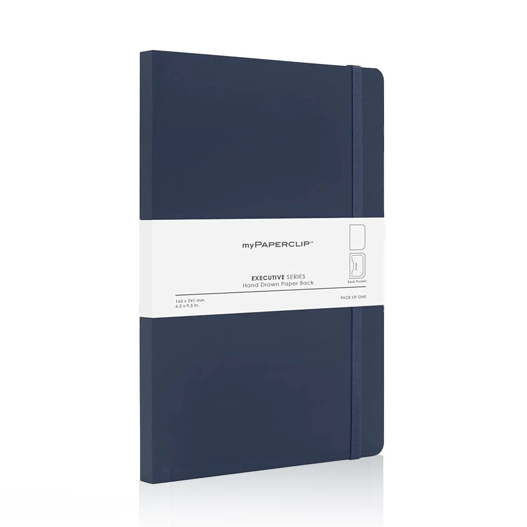 myPaperclip Executive Series Hand Drawn Paper Back A5 Plain Notebook - Image 20