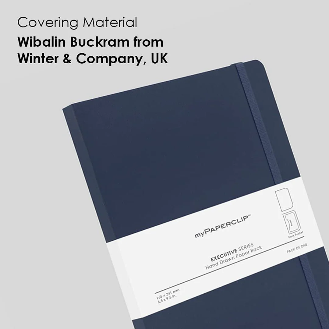 myPaperclip Executive Series Hand Drawn Paper Back A5 Plain Notebook - Image 23