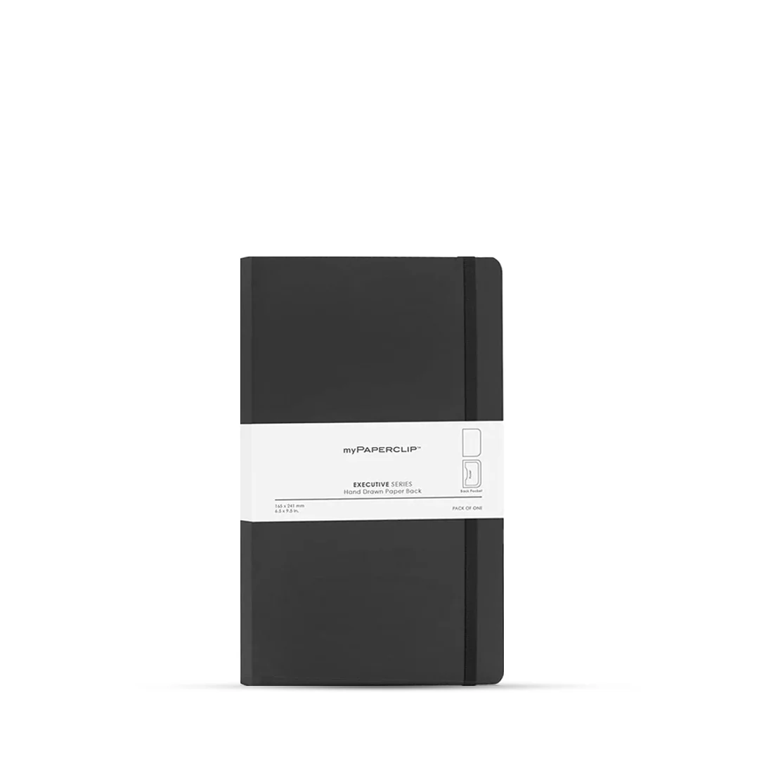 myPaperclip Executive Series Hand Drawn Paper Back A5 Plain Notebook - Image 25