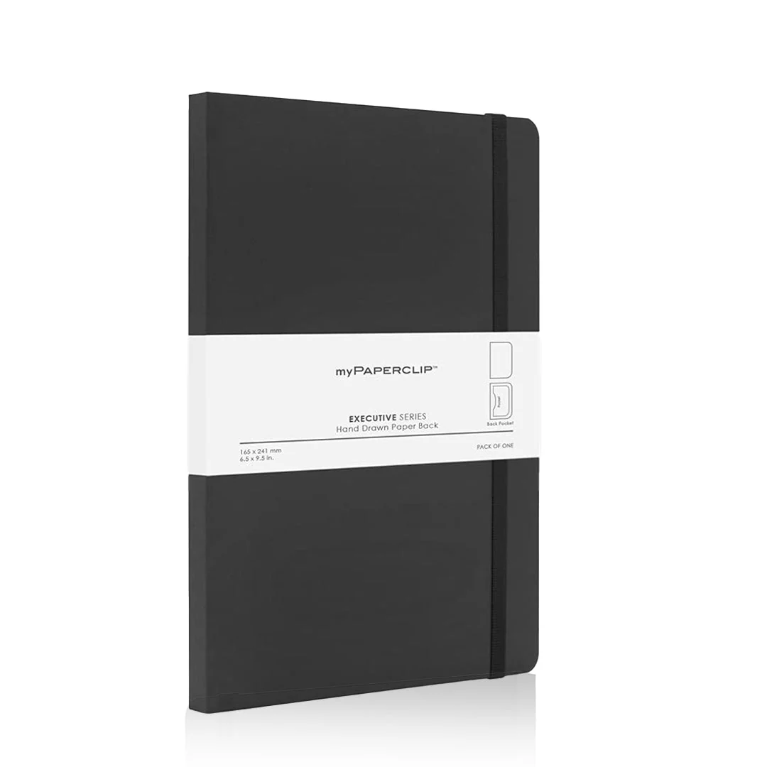 myPaperclip Executive Series Hand Drawn Paper Back A5 Plain Notebook - Image 26
