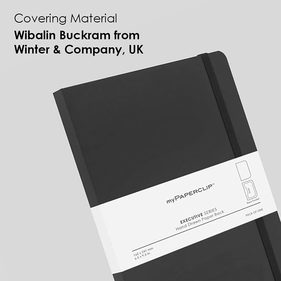 myPaperclip Executive Series Hand Drawn Paper Back A5 Plain Notebook - Image 30