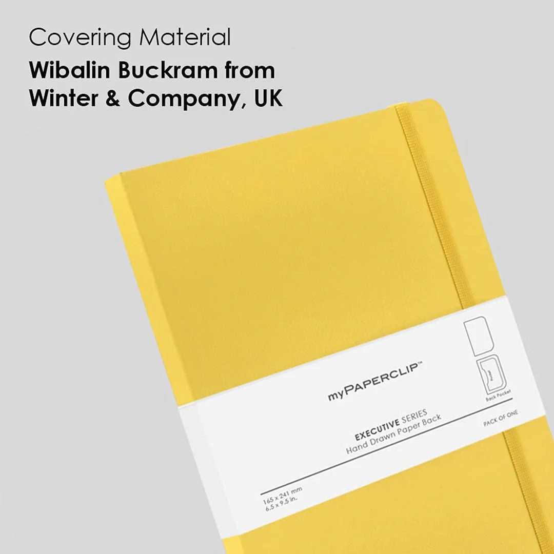 myPaperclip Executive Series Hand Drawn Paper Back A5 Plain Notebook - Image 5