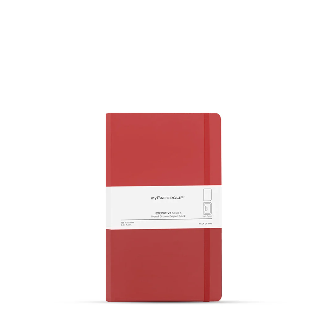 myPaperclip Executive Series Hand Drawn Paper Back A5 Plain Notebook - Image 7