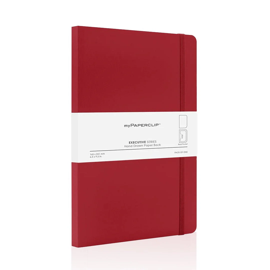 myPaperclip Executive Series Hand Drawn Paper Back A5 Plain Notebook - Image 8