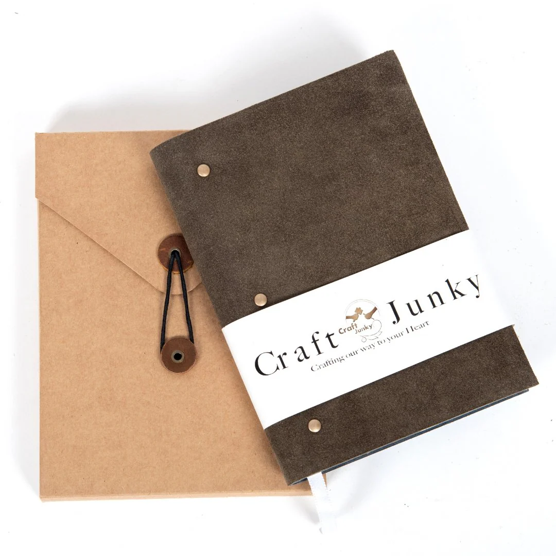 Craft Junky Suede Leather A5 Plain Diary - Image 3