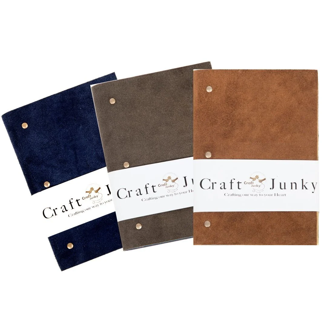 Craft Junky Suede Leather A5 Plain Diary - Image 5