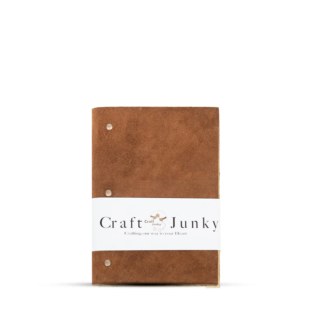 Craft Junky Suede Leather A5 Plain Diary - Image 6