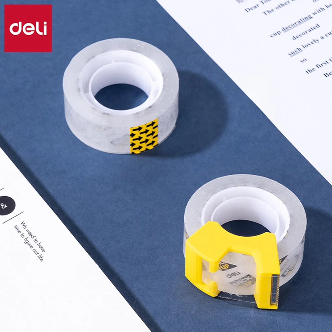 Deli Clear Office Tape With Dispenser - Image 12