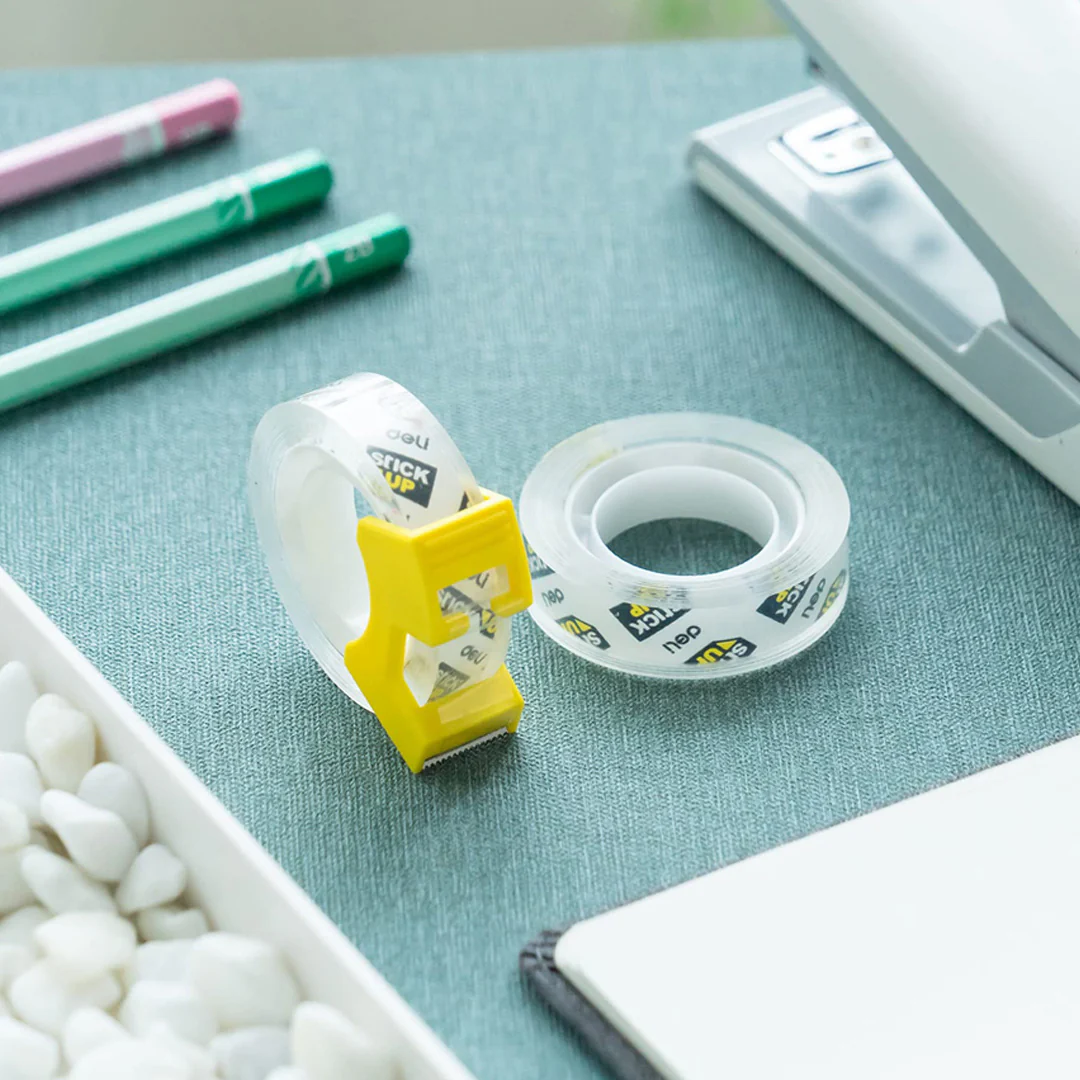 Deli Clear Office Tape With Dispenser - Image 9