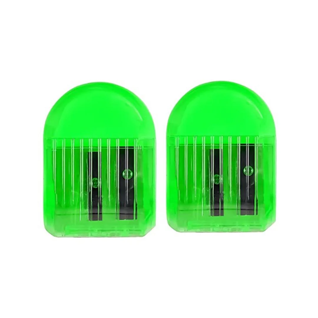 Doms Double Hole Neon Colored Pencil Sharpeners Pack Of 2 - Image 4