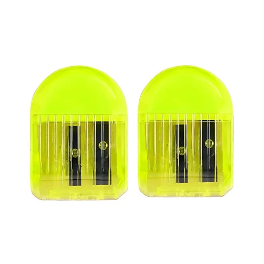 Doms Double Hole Neon Colored Pencil Sharpeners Pack Of 2 - Image 6