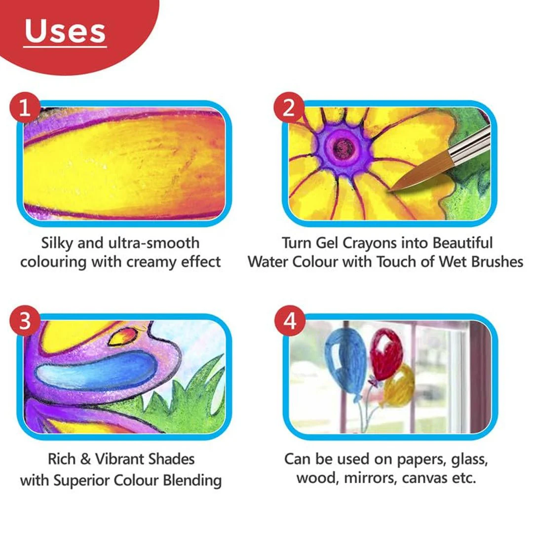 Flair Creative Silky Gel Crayons Set - Image 6