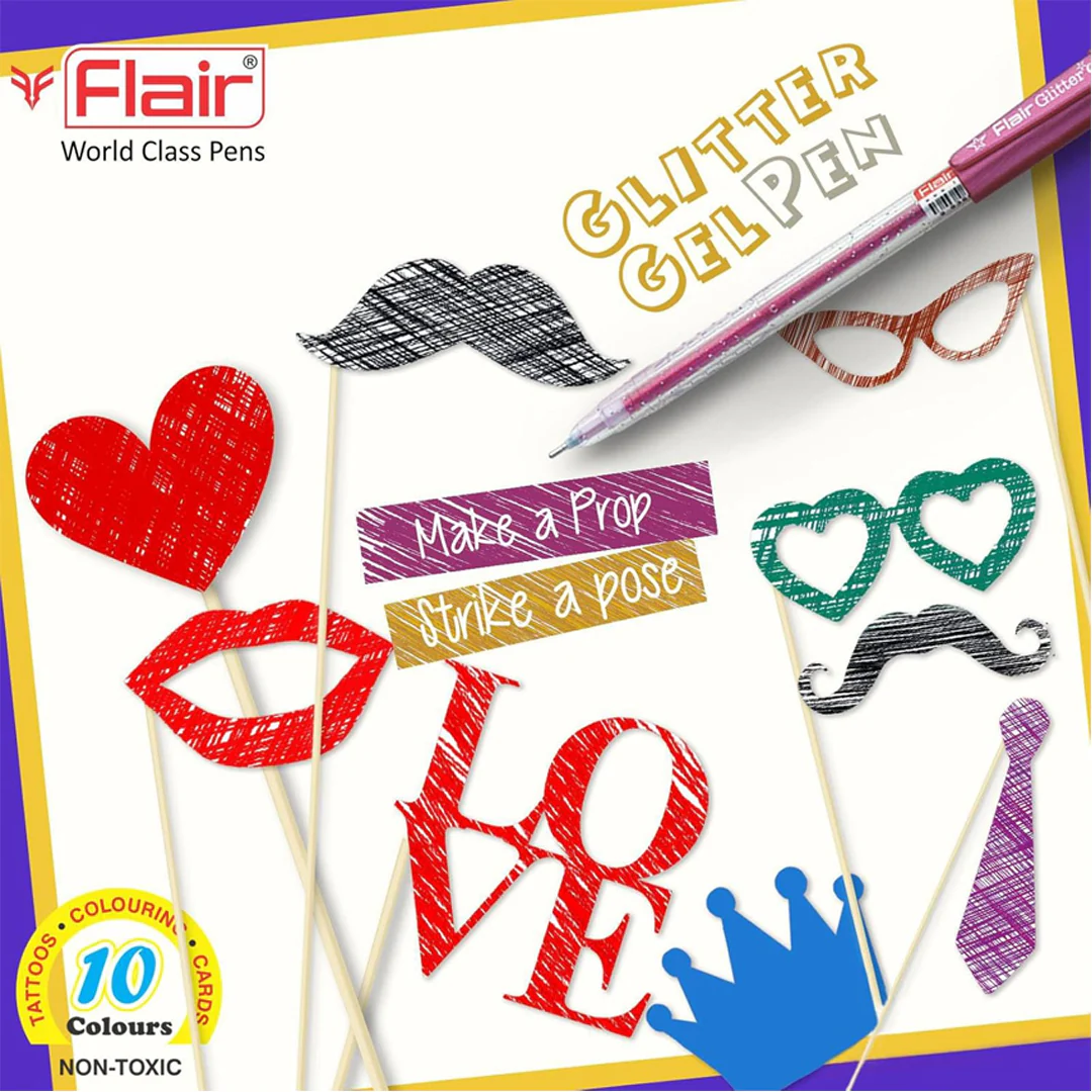 Flair Glitter Xtra Gel Pen Set - Image 6