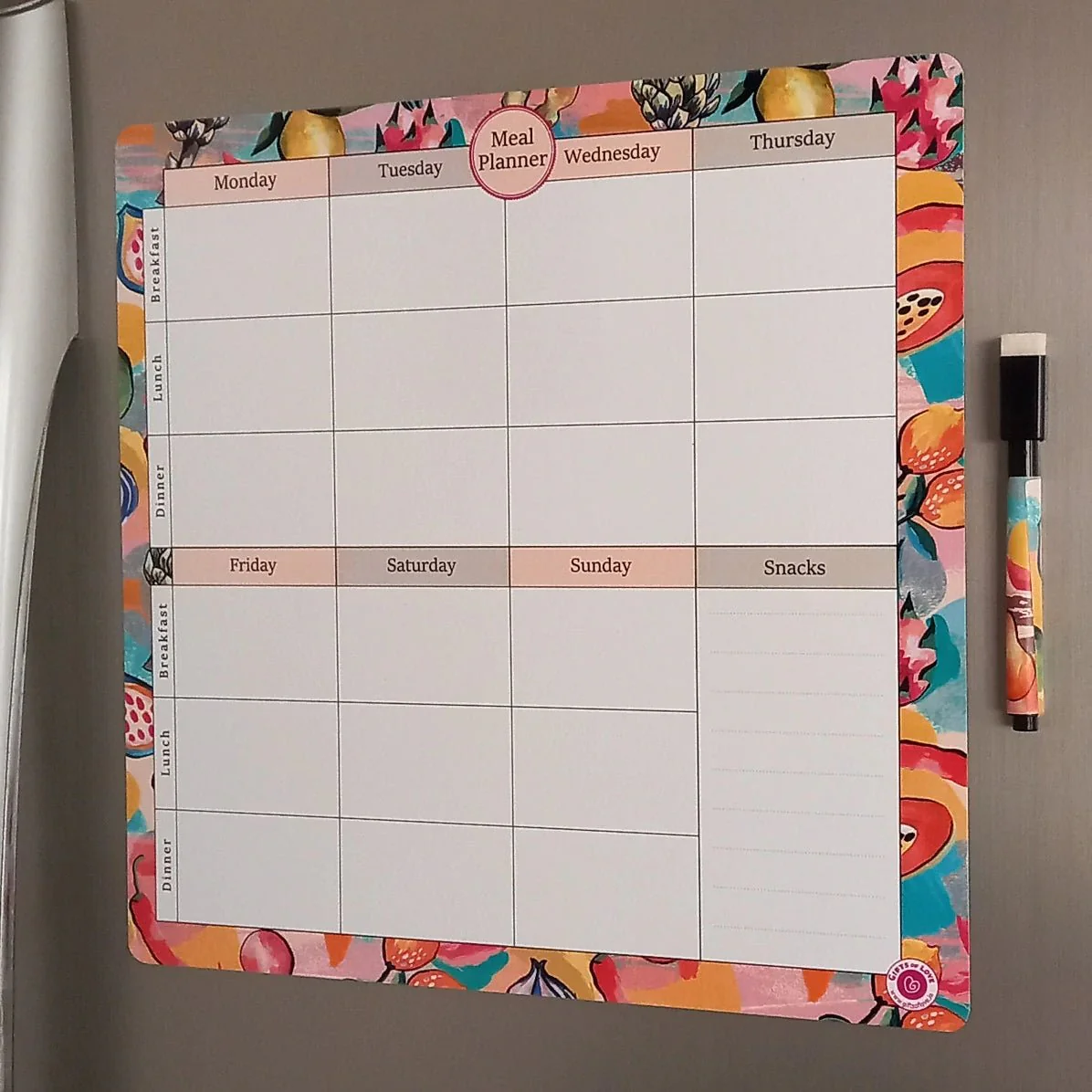 Gifts of Love Fresca Magnetic Rewritable Weekly Meal Planner - Image 3