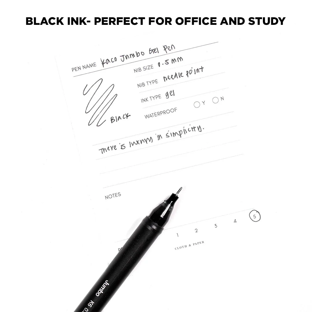 Kaco Jumbo Black Gel Pen Set - Image 5