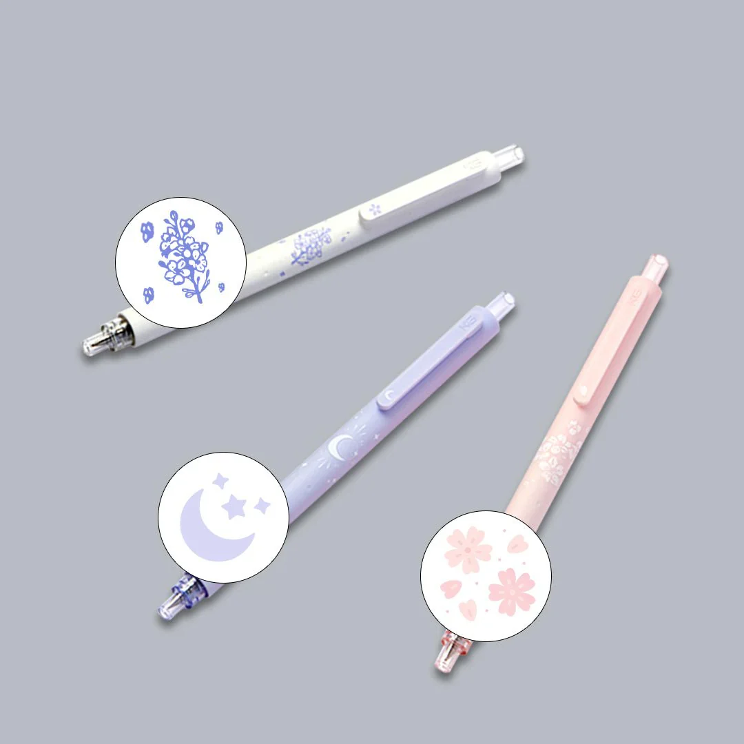 Kaco Rocket Moon Night And Sakura 0.5mm Gel Pen Set - Image 3