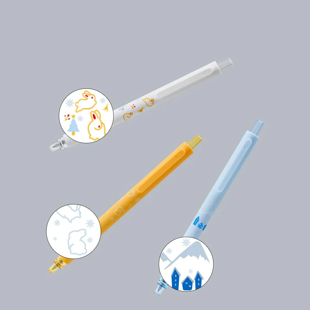 Kaco Rocket Snow Hare 0.5mm Gel Pen Set - Image 3