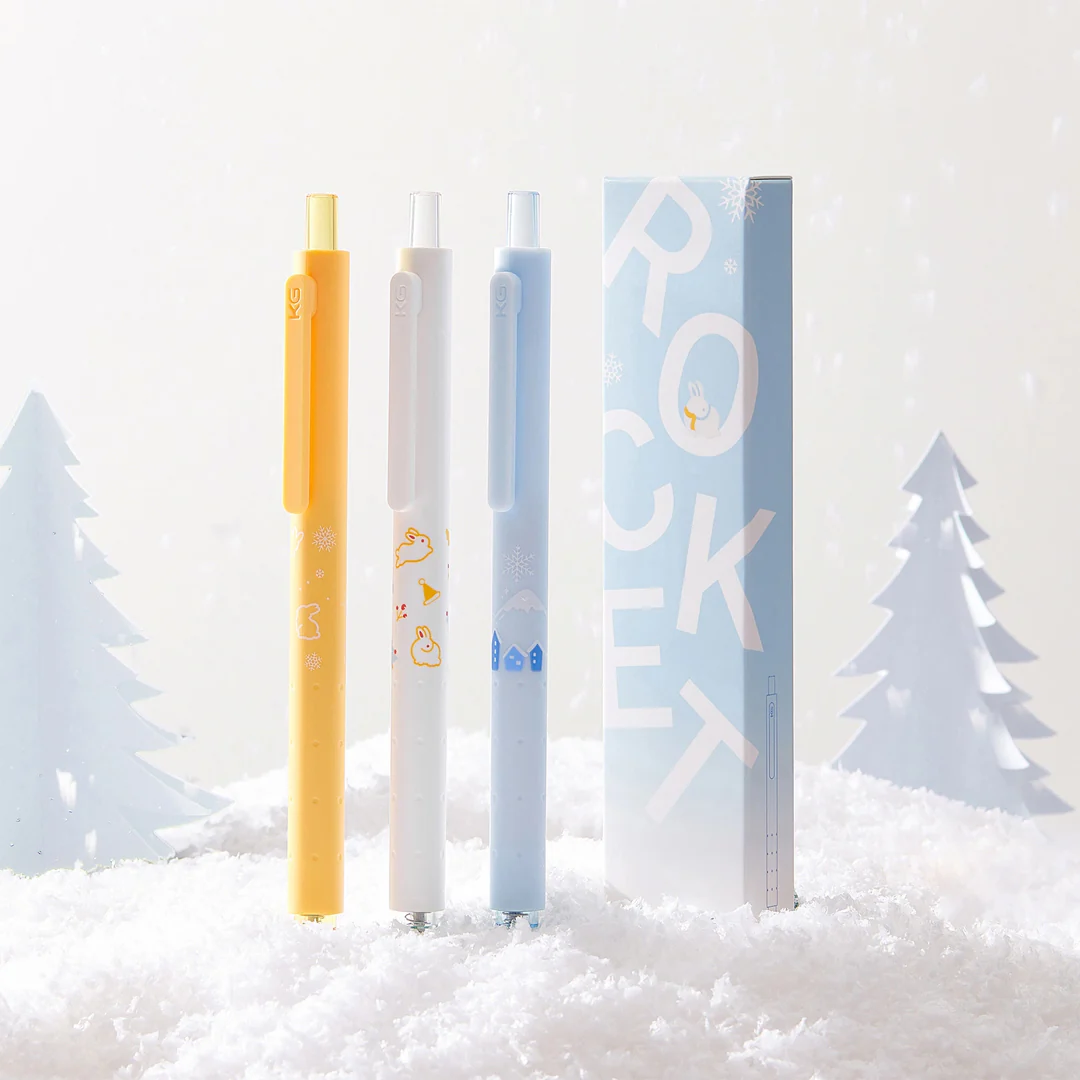 Kaco Rocket Snow Hare 0.5mm Gel Pen Set - Image 4
