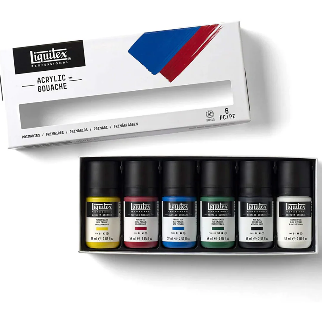 Liquitex Professional Primaries Acrylic Gouache Set - Image 9