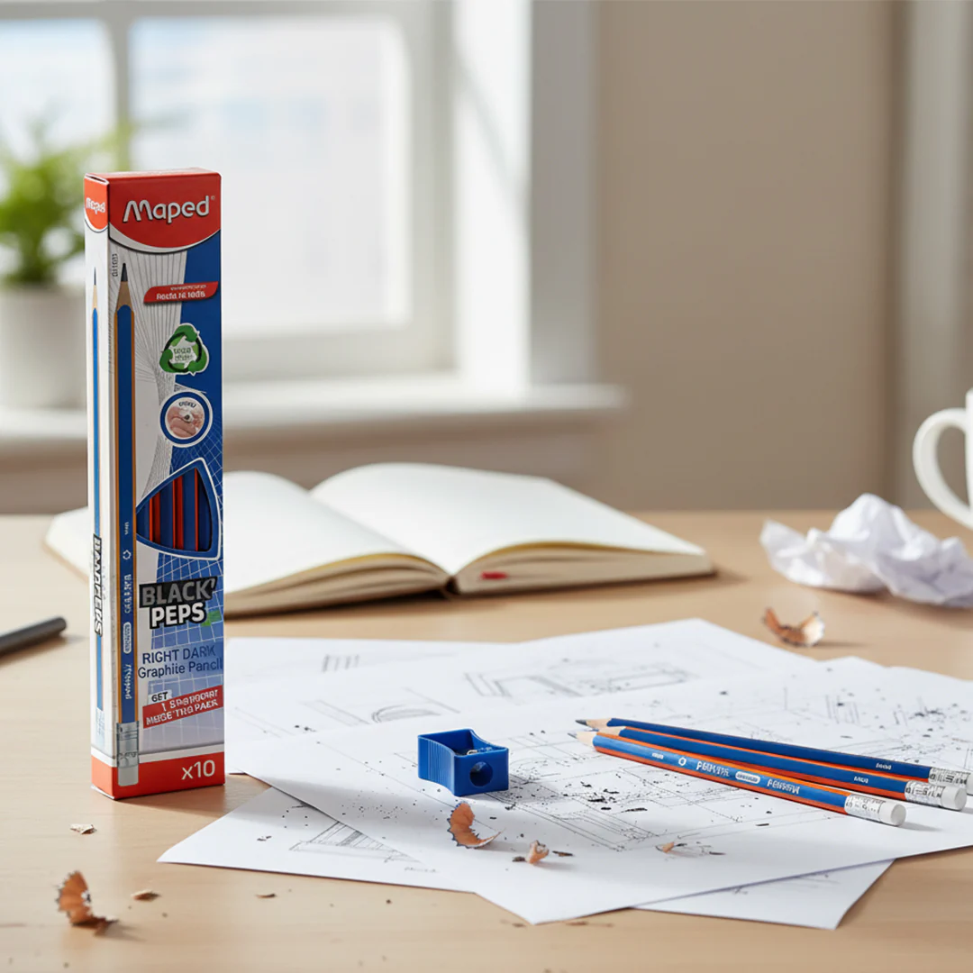 Maped Black Peps Right Dark Graphite Pencils - Image 7