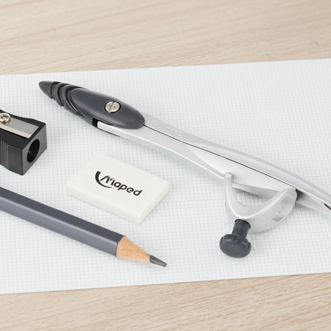 Maped Metal Essentials 9 Piece Math Set Geometry Kit - Image 5