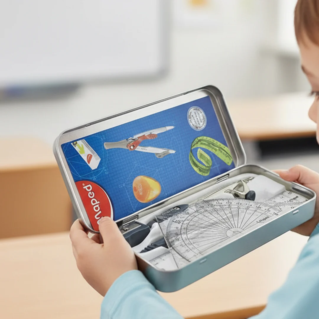 Maped Metal Essentials 9 Piece Math Set Geometry Kit - Image 7