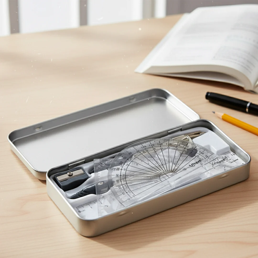 Maped Metal Essentials 9 Piece Math Set Geometry Kit - Image 8