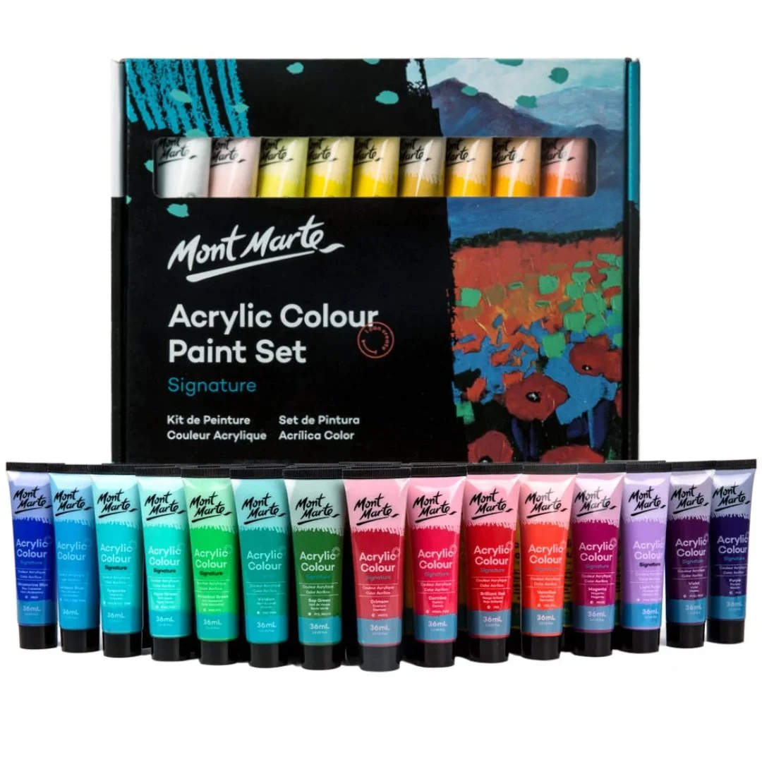 Mont Marte Acrylic Colour Paint Set Signature - Image 6