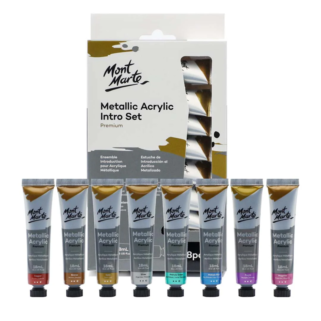 Mont Marte Metallic Acrylic Paint Set - Image 10