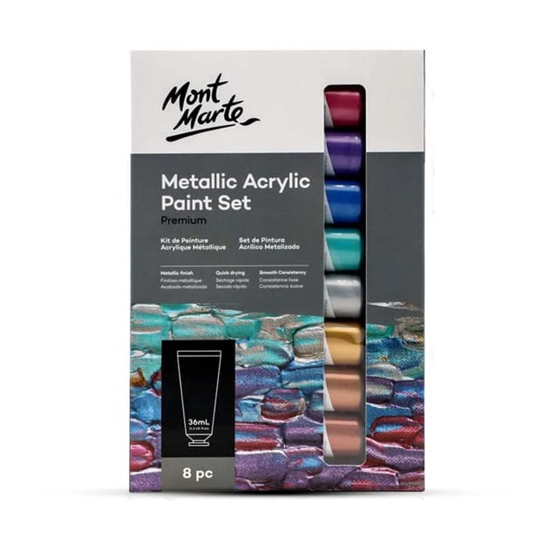 Mont Marte Metallic Acrylic Paint Set - Image 6