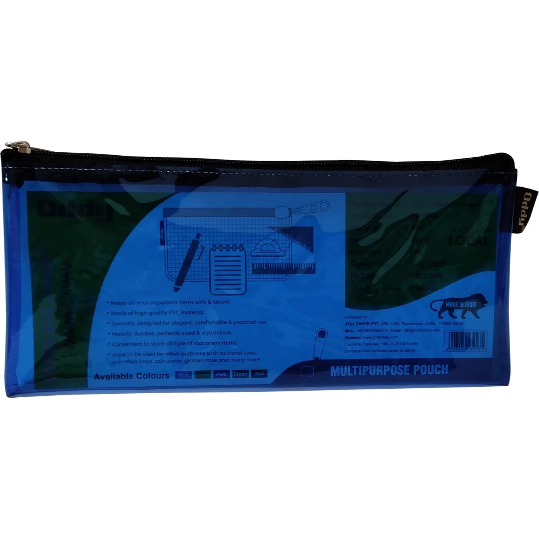 Oddy Pencil Pouch Coloured Transparent, Zipper pouch - Image 5