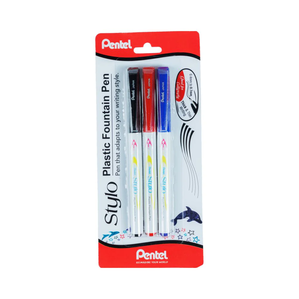 Pentel Stylo Plastic Fountain Pen Set - Image 5