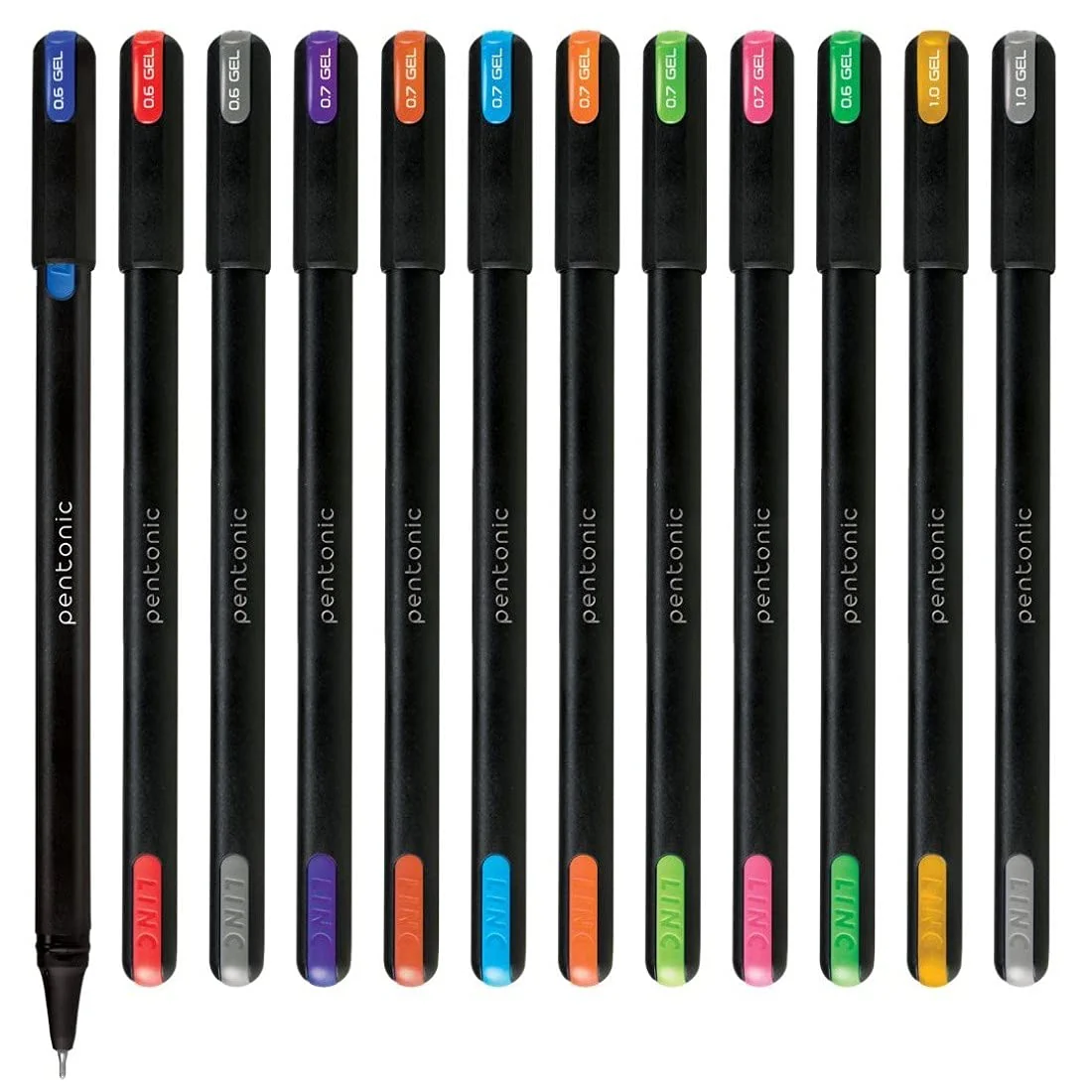 Pentonic Hard Box Case Multicolour 0.6mm Gel Pen Set - Image 3