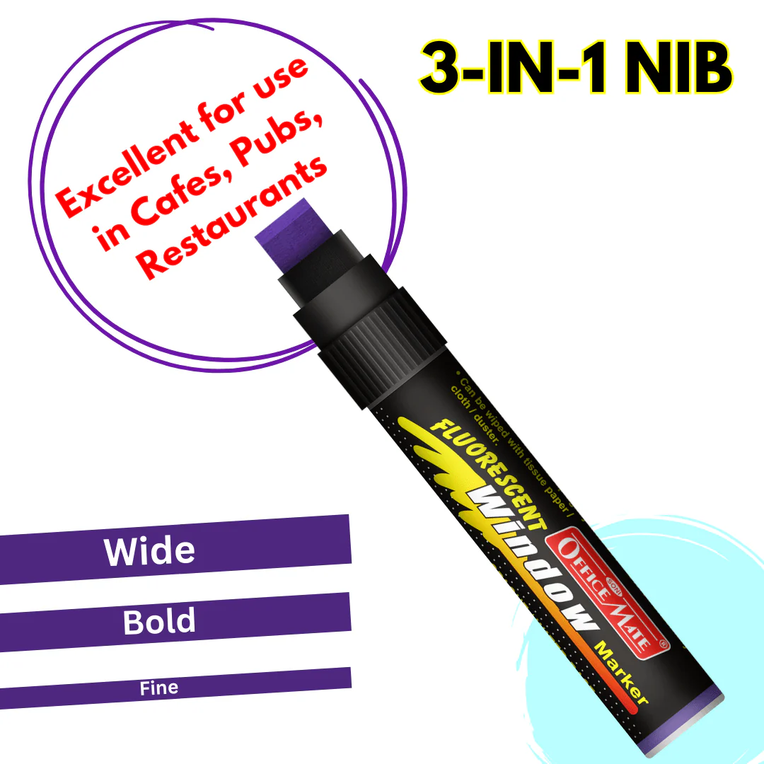 Soni Officemate Jumbo Fluorescent Window Marker - Image 9