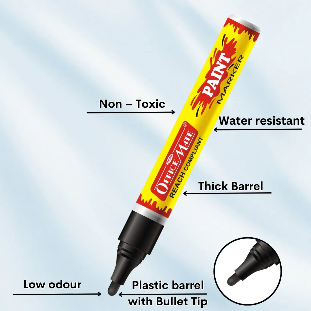 Soni Officemate Paint Markers – Medium Tip Set - Image 4