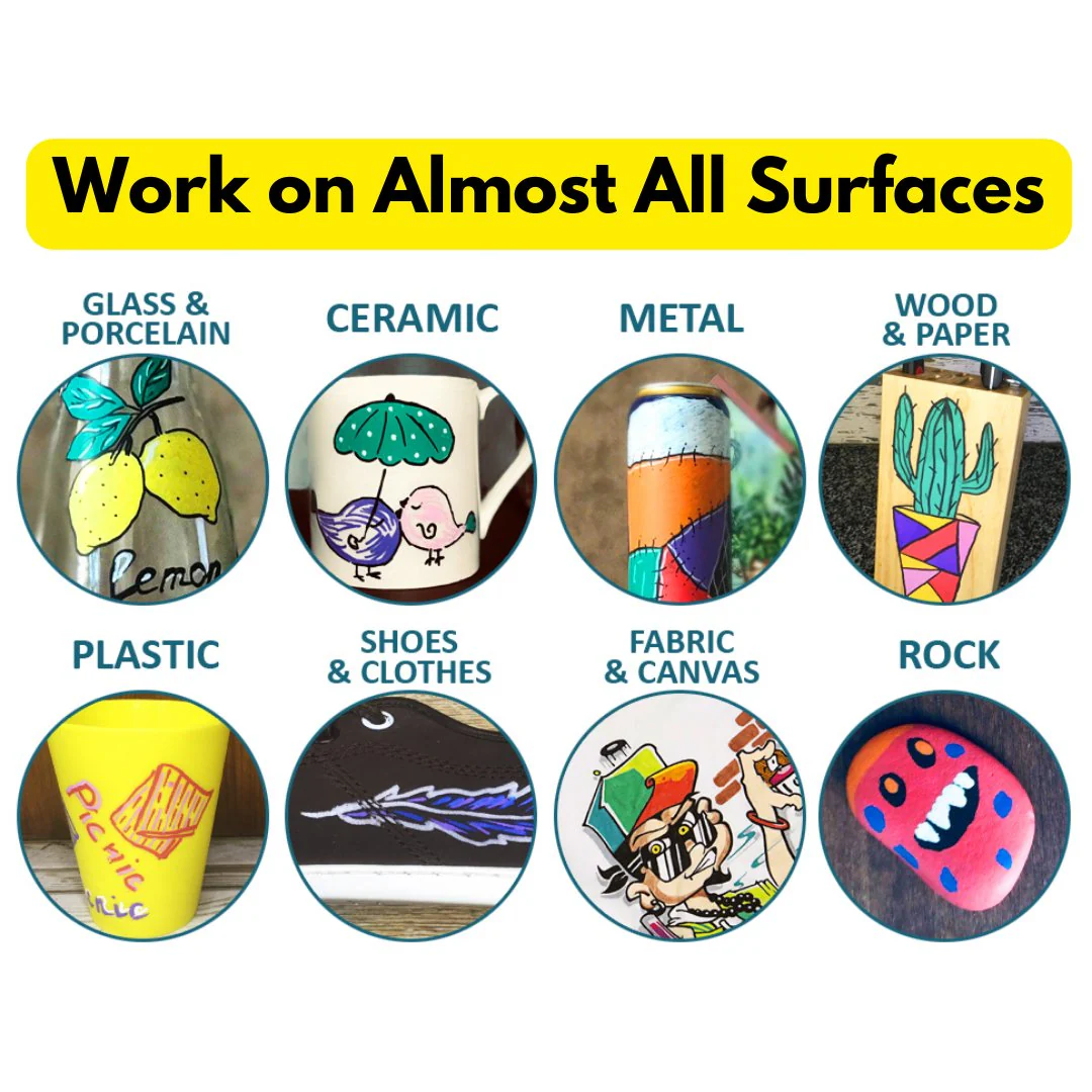 Soni Officemate Paint Markers – Medium Tip Set - Image 9