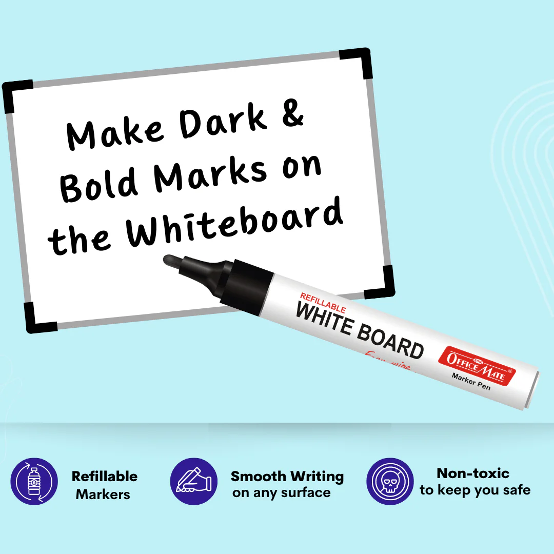Soni Officemate Whiteboard Marker Kit - Pack of 1 - Image 7