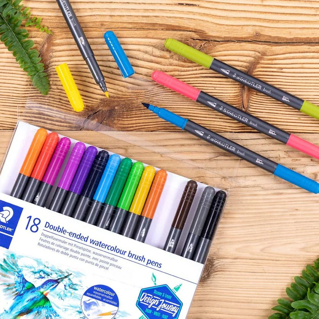 Staedtler Double Ended Watercolour Brush Pens - Image 15