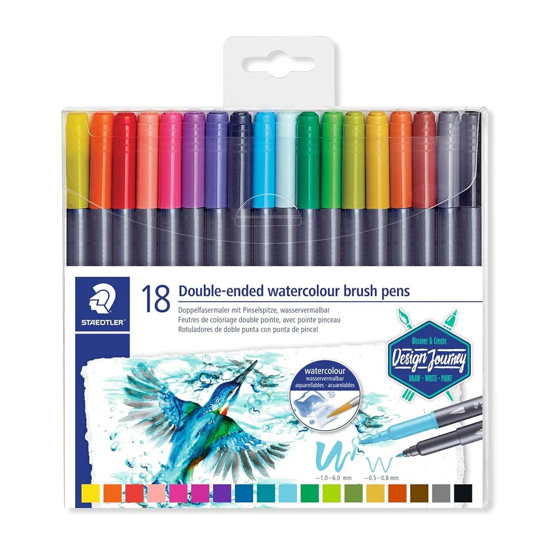 Staedtler Double Ended Watercolour Brush Pens - Image 3