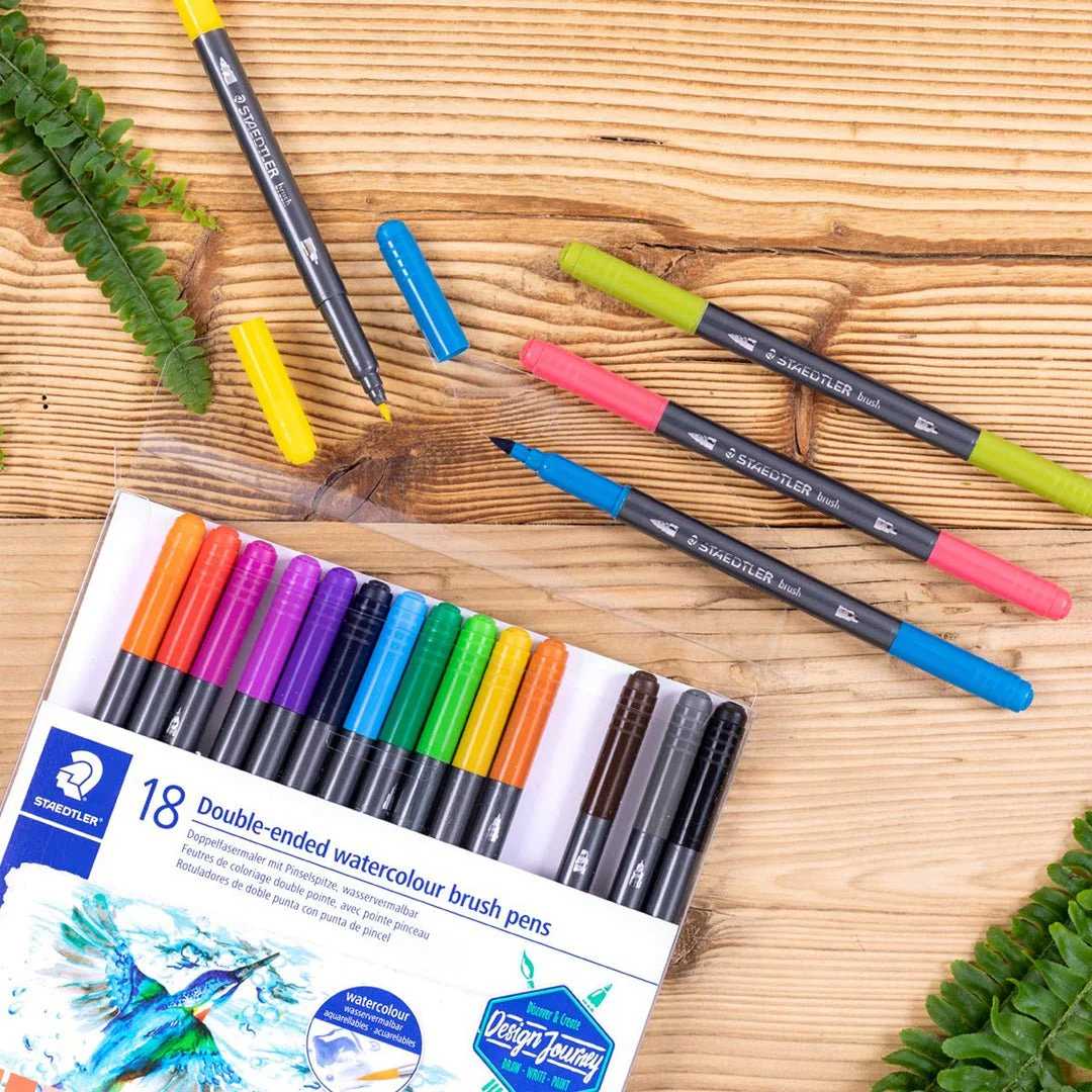 Staedtler Double Ended Watercolour Brush Pens - Image 5