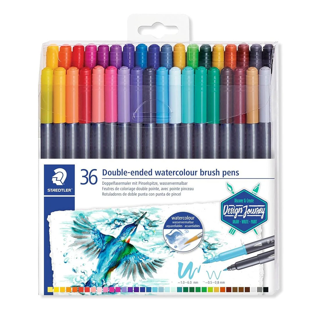 Staedtler Double Ended Watercolour Brush Pens - Image 7