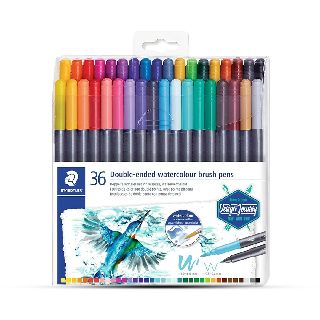 Staedtler Double Ended Watercolour Brush Pens - Image 8