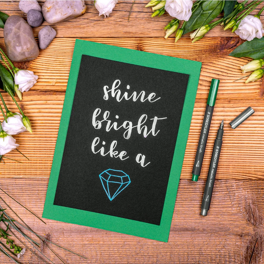 Staedtler Metallic Brush Pen Assorted Colors - Image 3