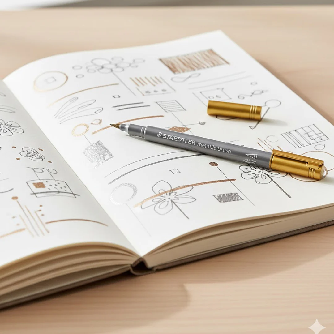 Staedtler Metallic Brush Pen Set - Image 5