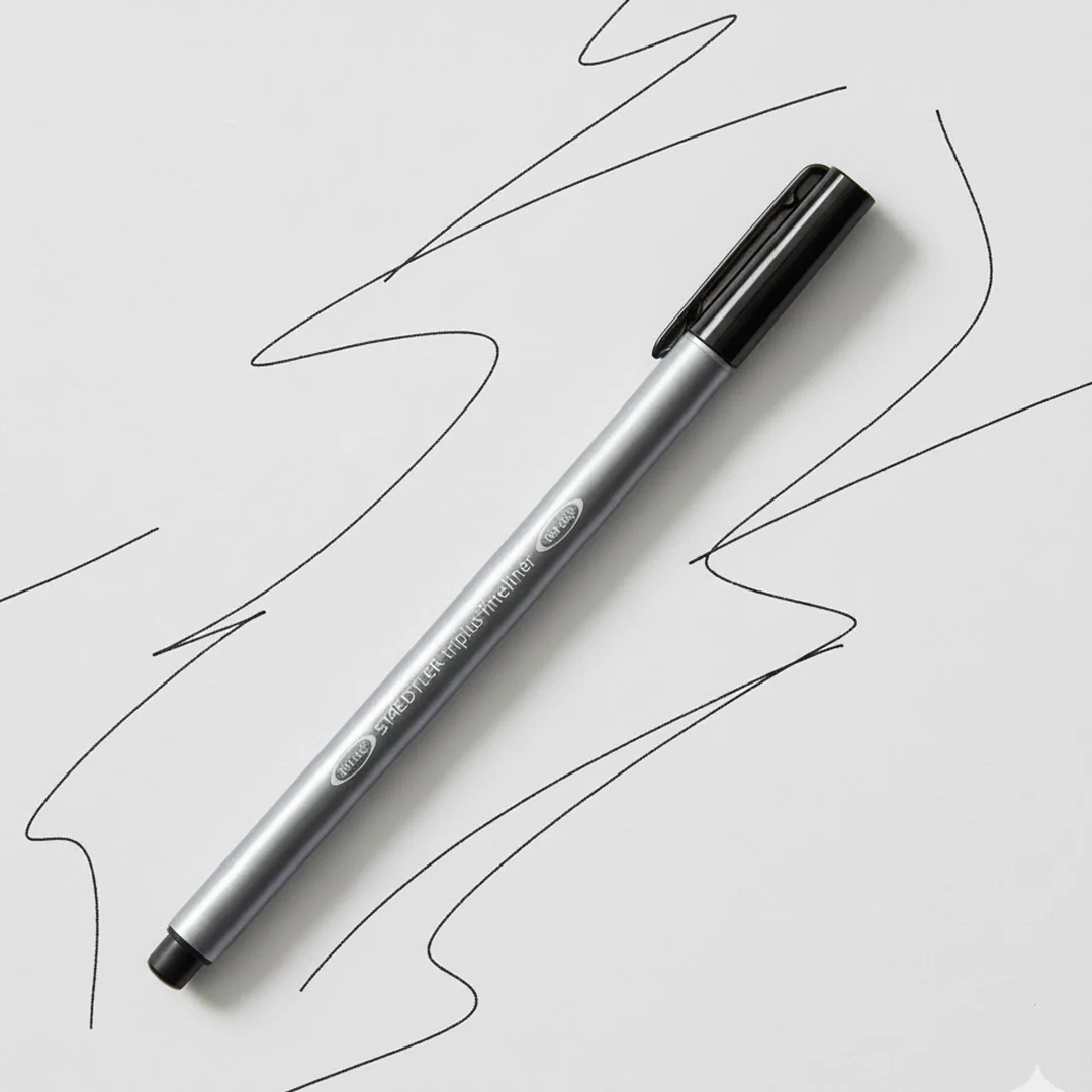 Staedtler 0.3mm Triplus Black Fineliner - Image 9
